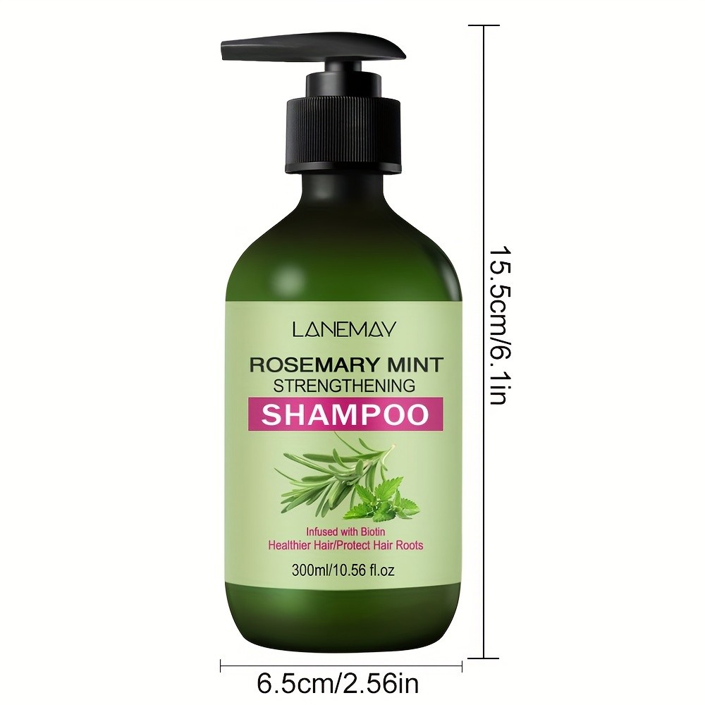 LANEMAY Rosemary Mint Shampoo – Strengthening and Cleansing Shampoo for All Hair Types