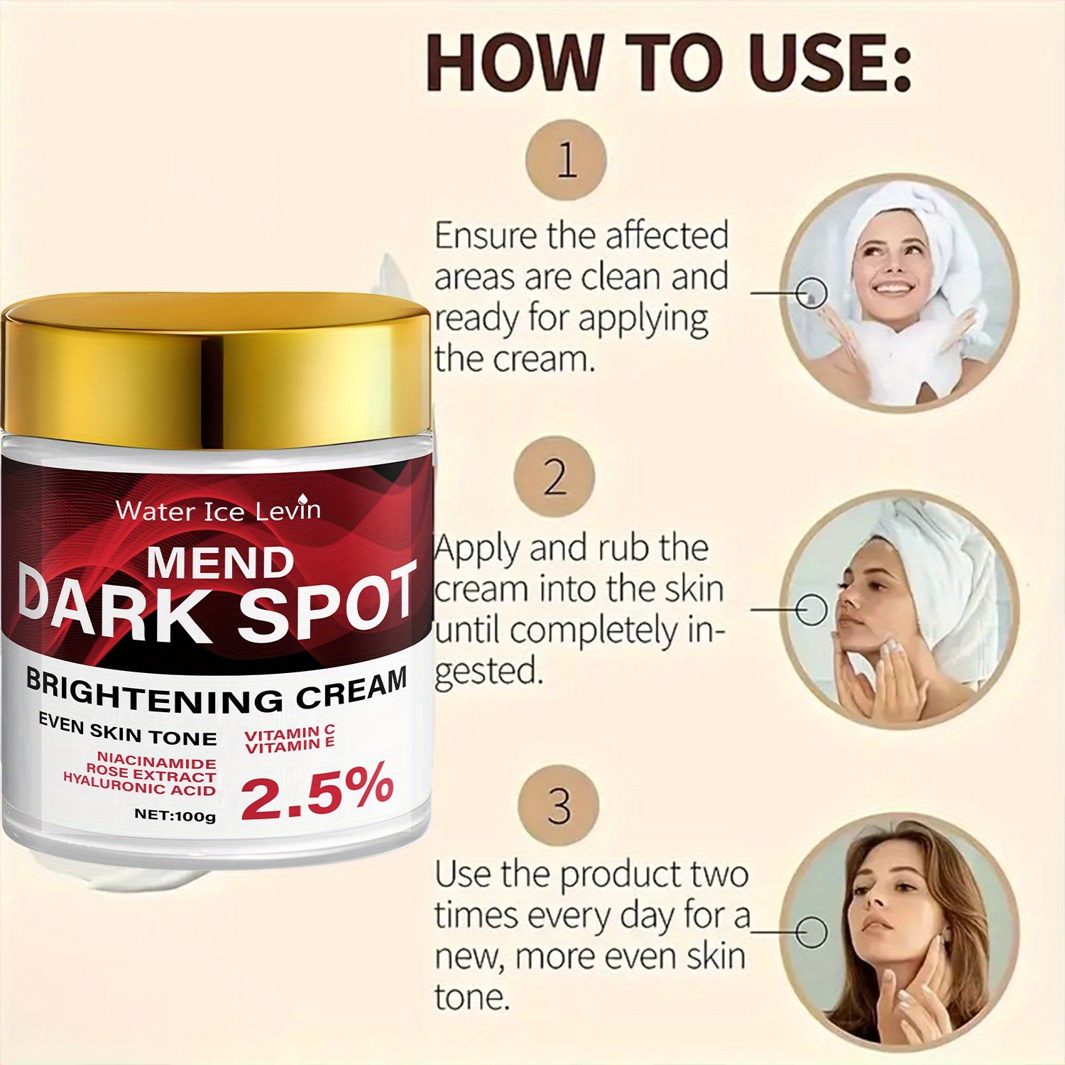 WATER ICE LEVIN 100G Brightening Cream