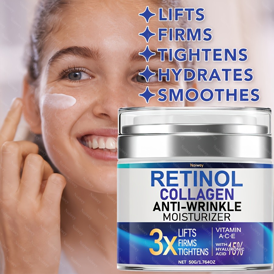 NOIWEY 1.764oz Retinol Collagen Face Cream – Firming, Smoothing, and Hydrating