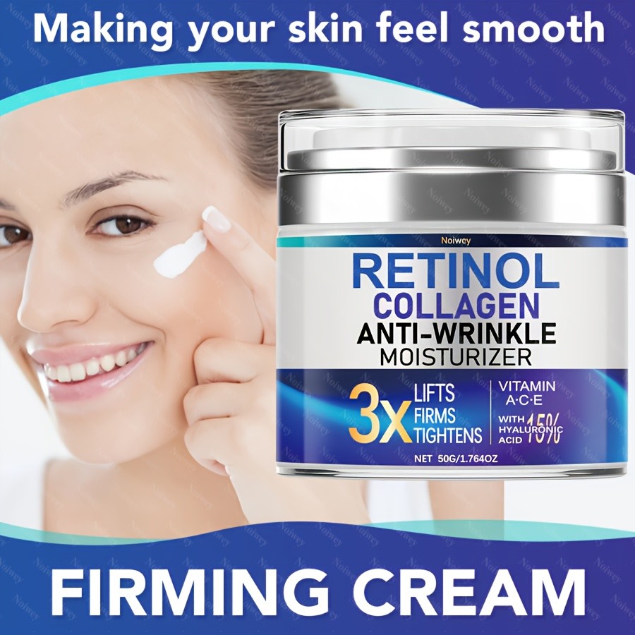NOIWEY 1.764oz Retinol Collagen Face Cream – Firming, Smoothing, and Hydrating