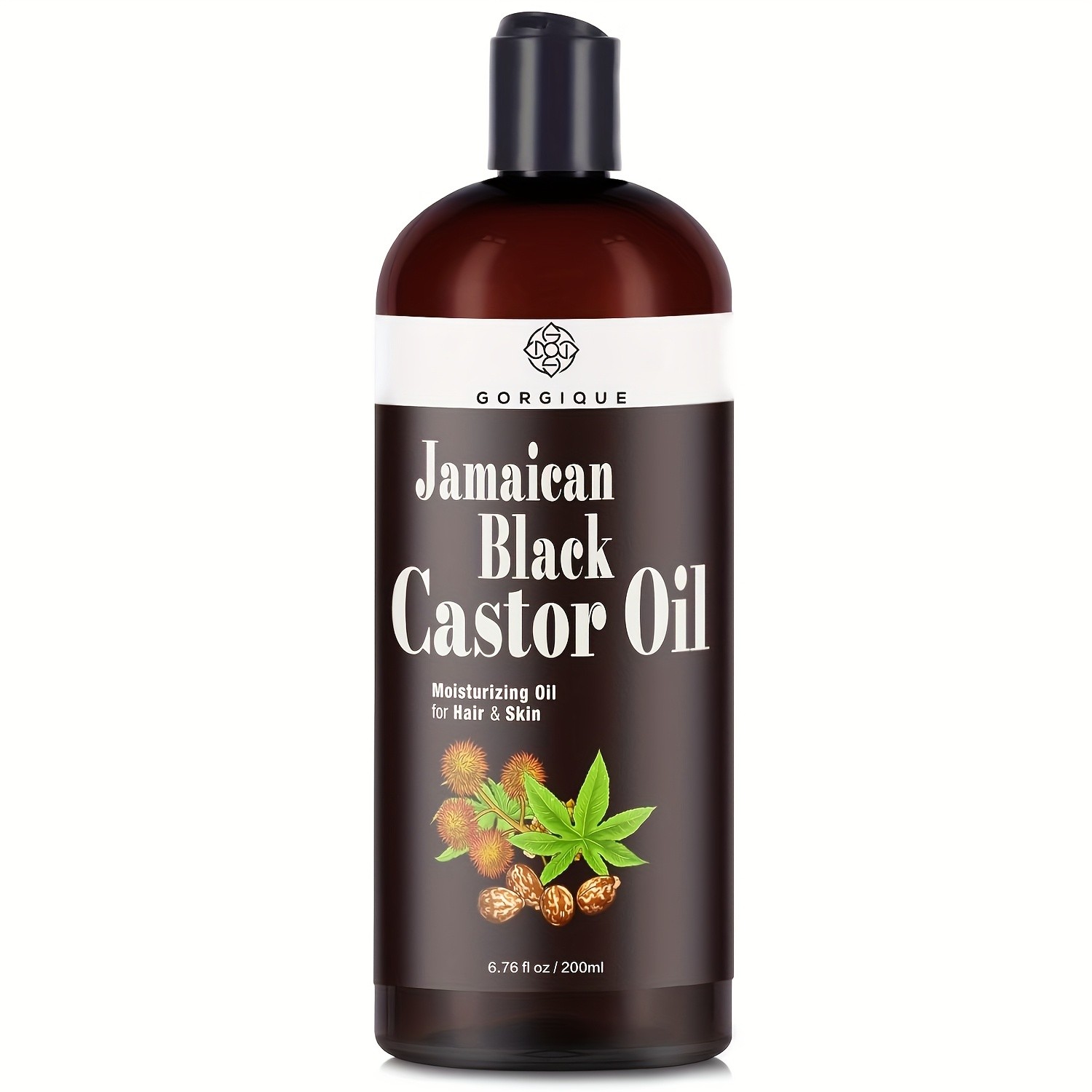 GORGIQUE Jamaica Black Castor Oil – Pure, Cold-Pressed Serum for Hair, Skin, and Nails