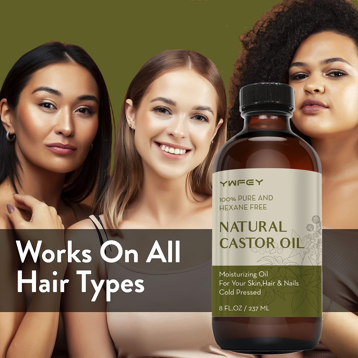 237ml Castor Oil – Cold Pressed, Rich Hydration for Hair, Skin, Lashes & Brows