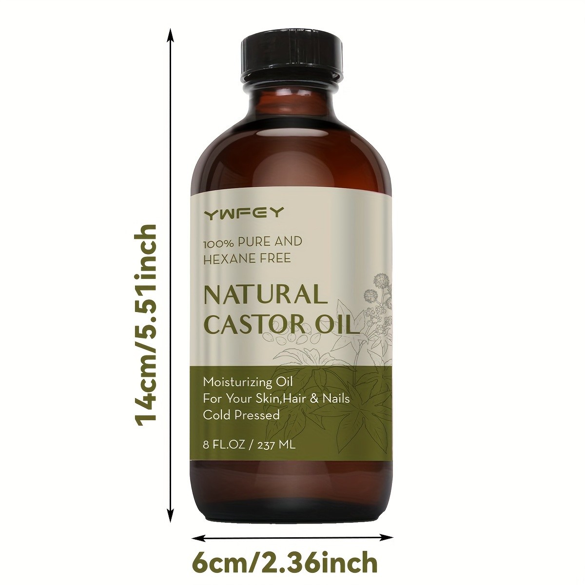 237ml Castor Oil – Cold Pressed, Rich Hydration for Hair, Skin, Lashes & Brows