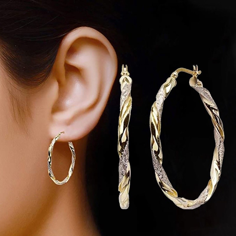YOYO Luxury Golden Color Hoop Earrings