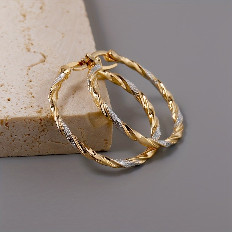 YOYO Luxury Golden Color Hoop Earrings