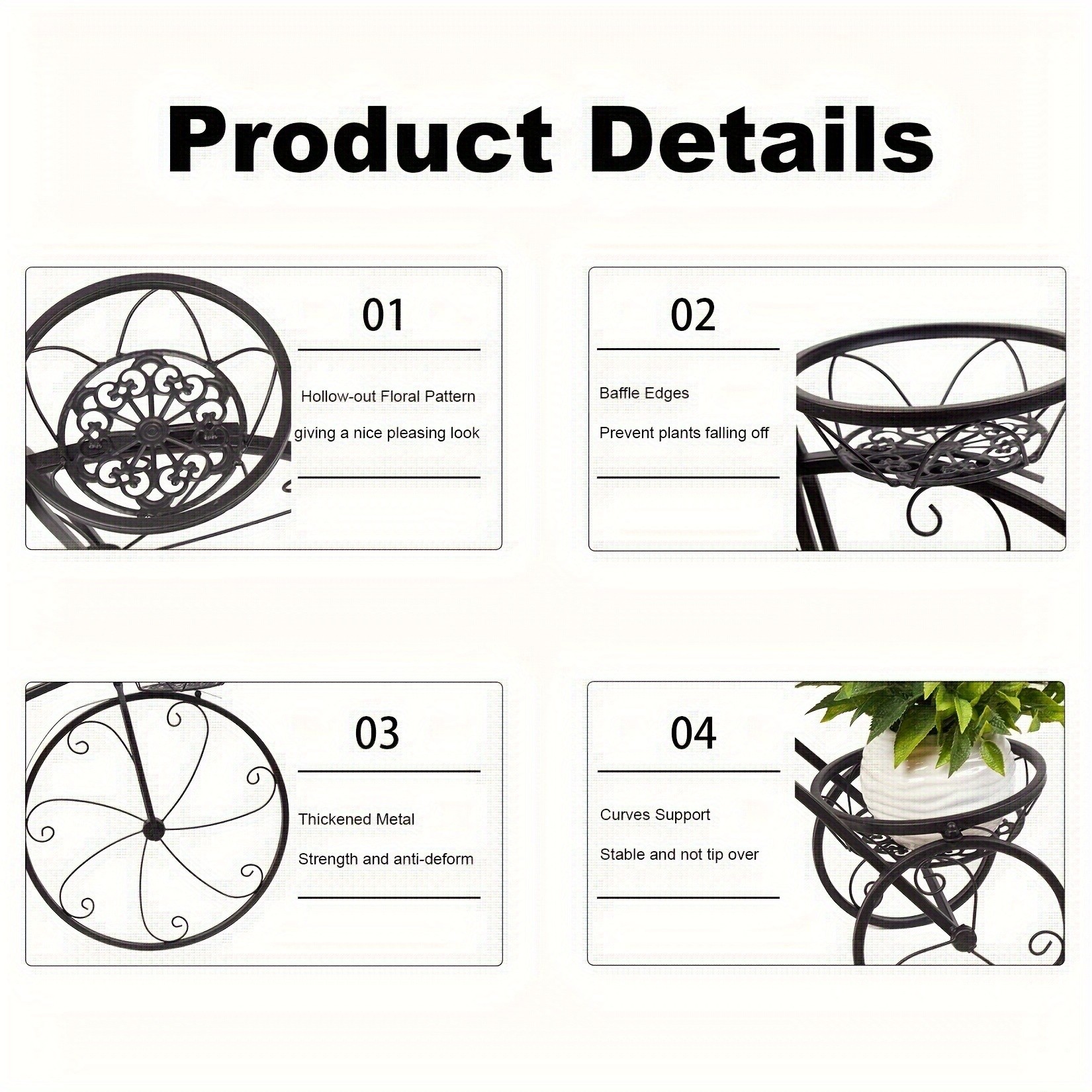 wisfor Flower Pot Plant Stand – A Stylish and Durable Solution for Garden Displays