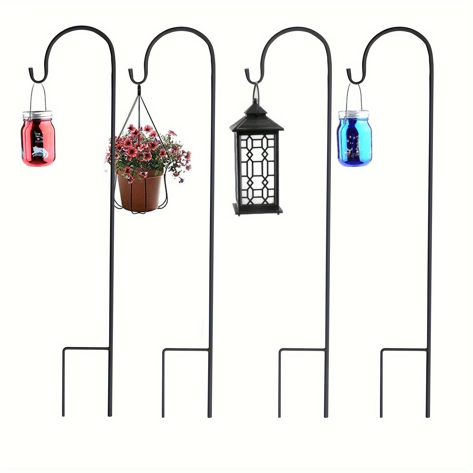 wisfor Shepherd Hooks – Rust-Resistant Hanging Hooks for Garden Decor and Lighting
