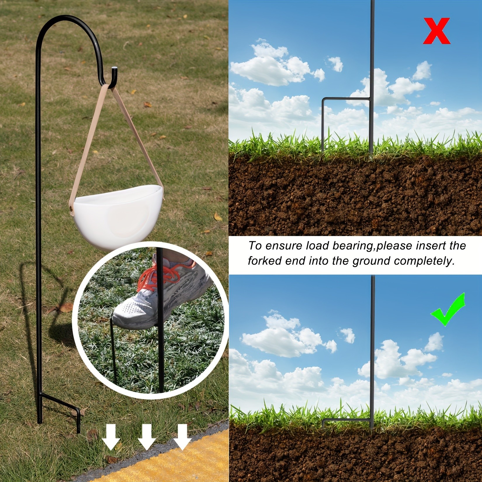 wisfor Shepherd Hooks – Rust-Resistant Hanging Hooks for Garden Decor and Lighting