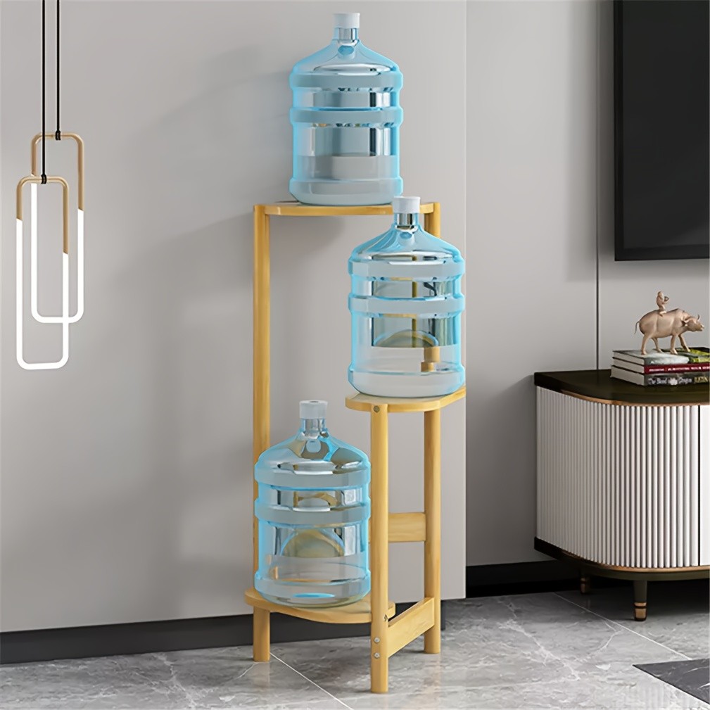 wisfor 3-Tier Bamboo Corner Plant Stand – Space-Saving and Stylish Solution for Indoor and Outdoor Use