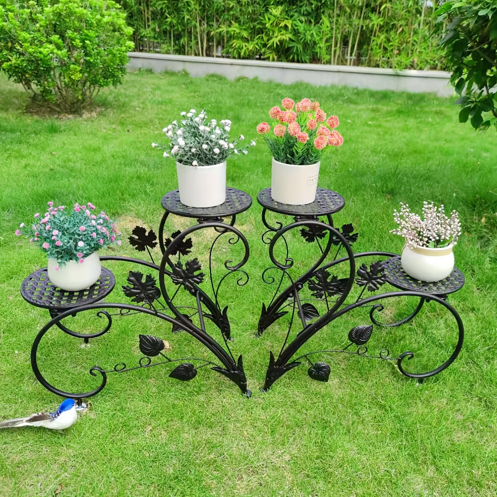 wisfor 4-Tier Tall Plant Pot Stands – Elegant, Durable Design for Indoor and Outdoor Plant Display