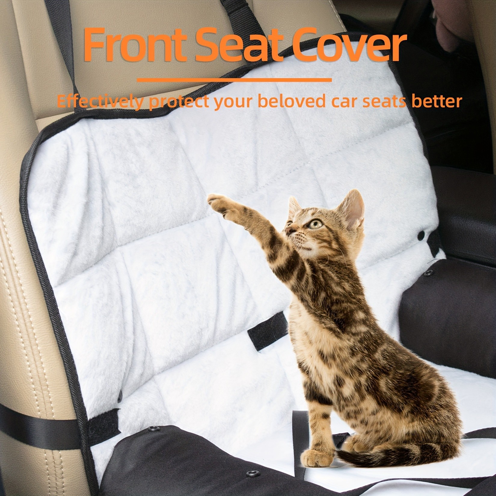 wisfor Memory Foam Dog Car Seat – Multi-Function Travel Seat with Safety Belt and Waterproof Cover for Pets