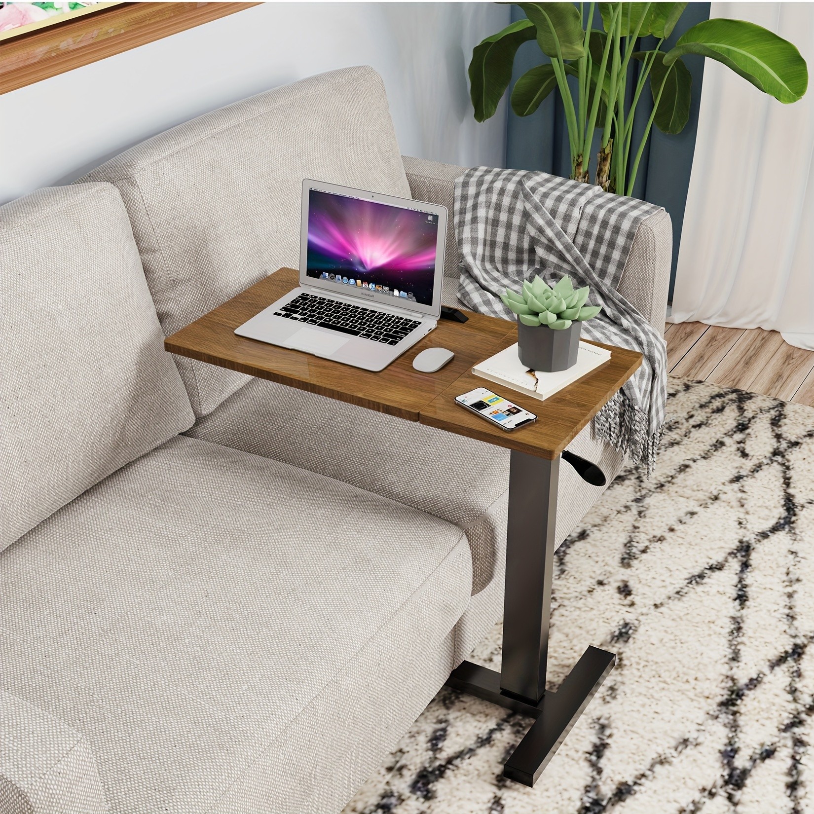 wisfor Versatile Height-Adjustable Over Bed Table – Adjustable, Tilting Design for Comfortable Work and Storage