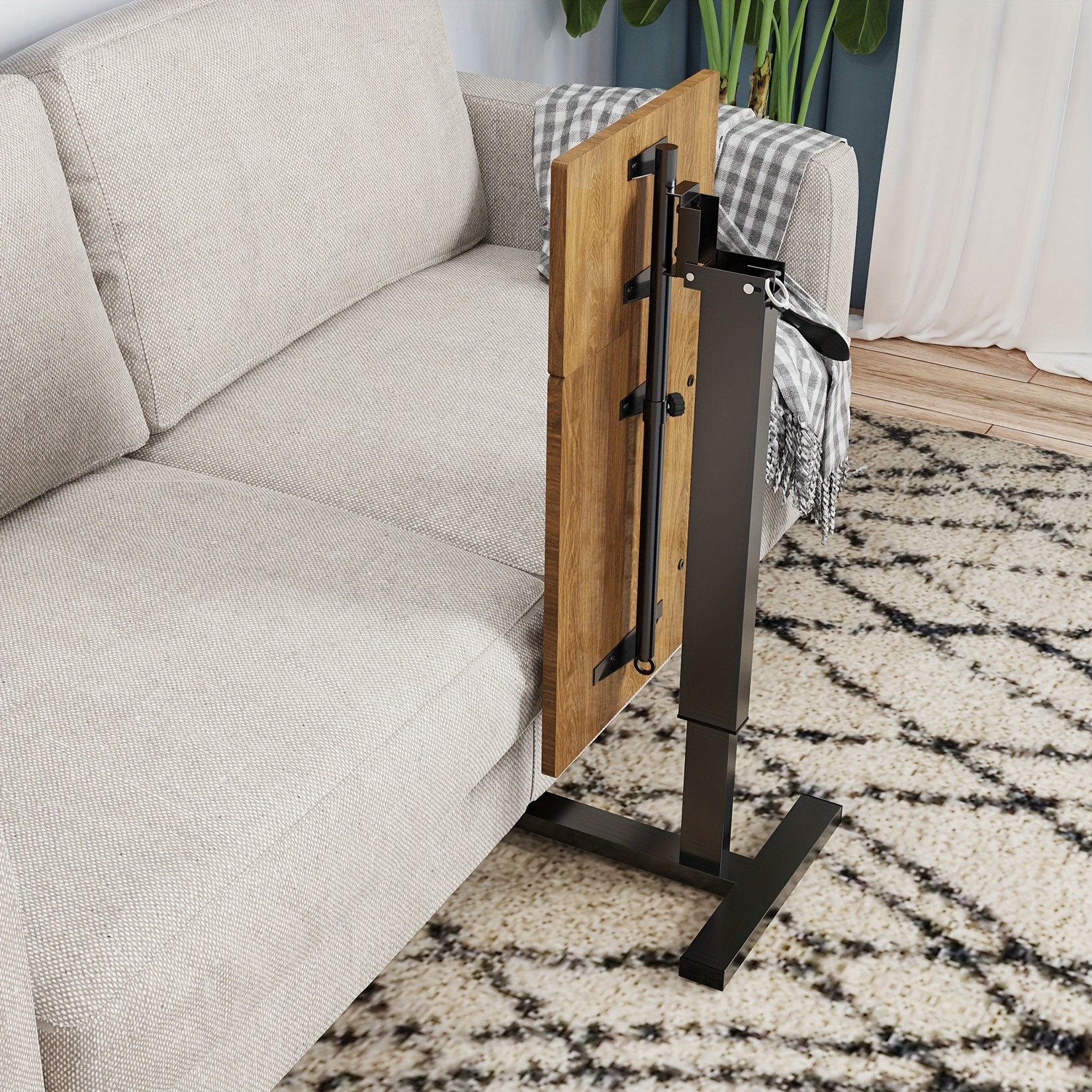 wisfor Versatile Height-Adjustable Over Bed Table – Adjustable, Tilting Design for Comfortable Work and Storage