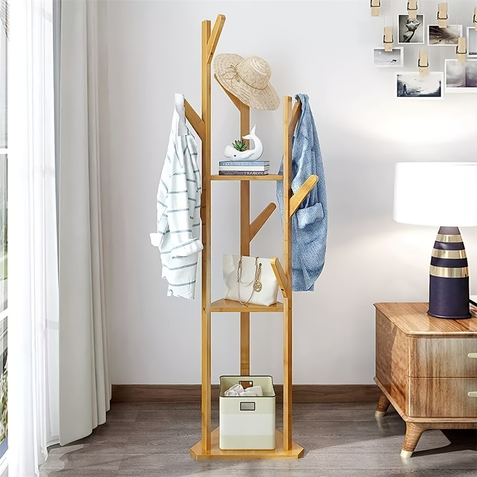 wisfor Chic Bamboo Tree Coat Rack – Stylish and Functional Storage Solution for Your Home