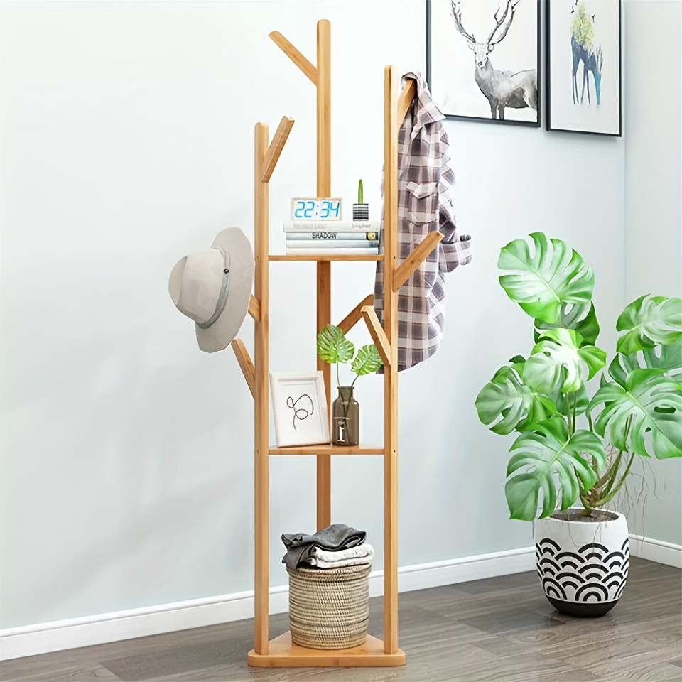 wisfor Chic Bamboo Tree Coat Rack – Stylish and Functional Storage Solution for Your Home