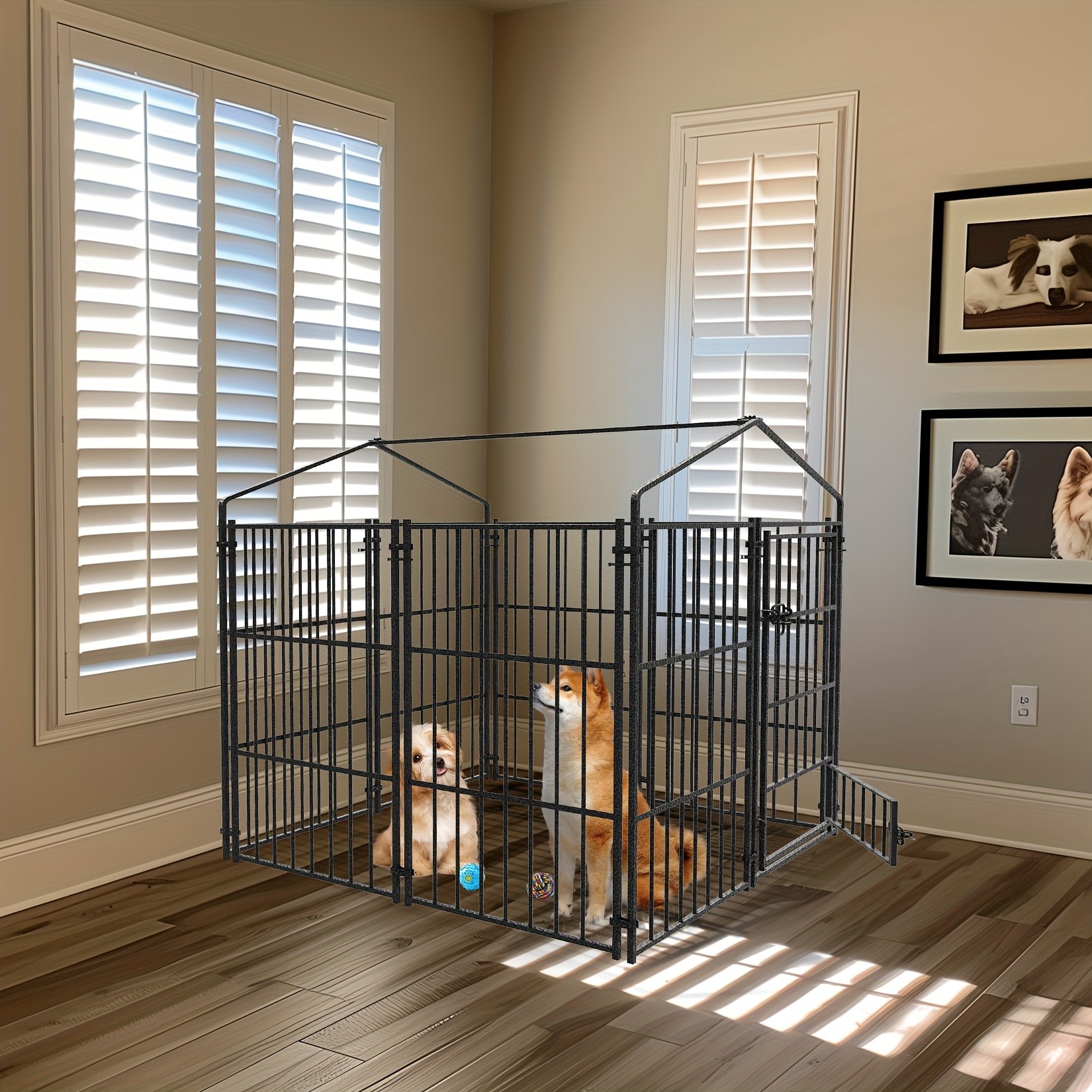 wisfor Heavy Duty Metal Dog Crate – Spacious, Durable, and Ideal for Small to Medium Dogs