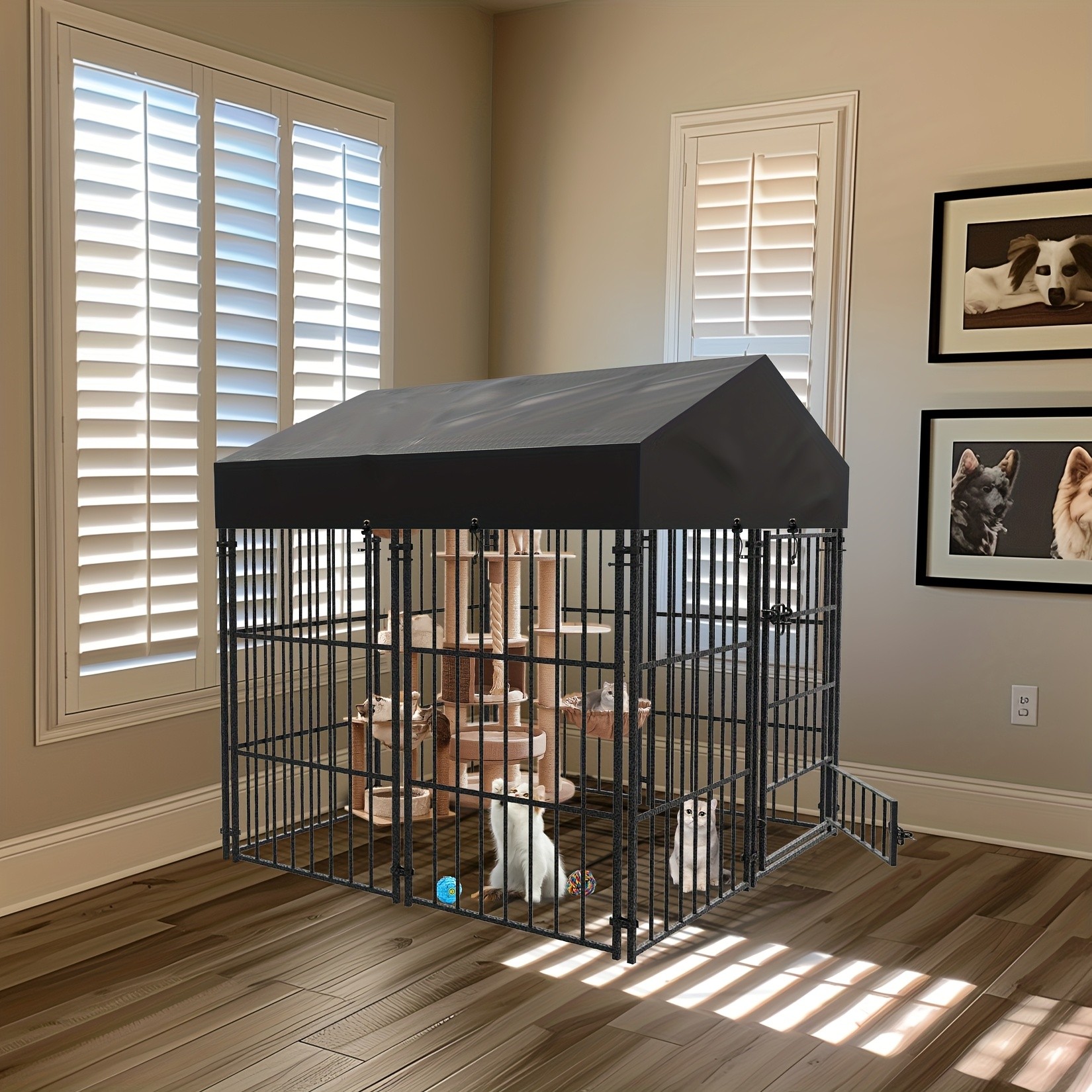 wisfor Heavy Duty Metal Dog Crate – Spacious, Durable, and Ideal for Small to Medium Dogs