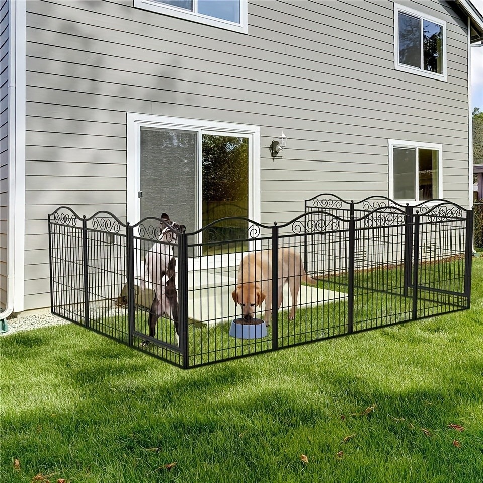 wisfor Heavy Duty Metal Dog Panel Pet Playpen – Durable and Foldable Fence for Dogs