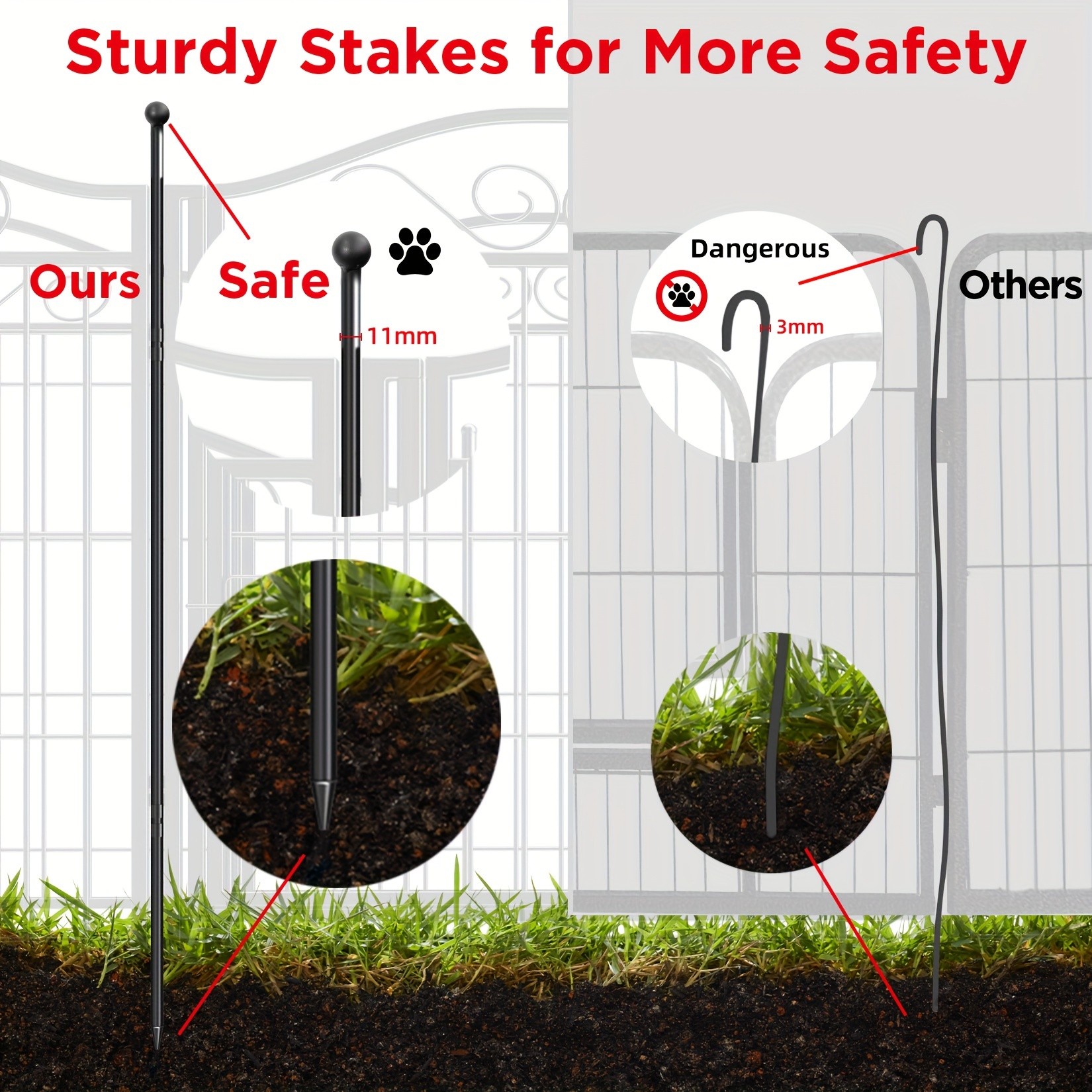 wisfor Heavy Duty Metal Dog Panel Pet Playpen – Durable and Foldable Fence for Dogs