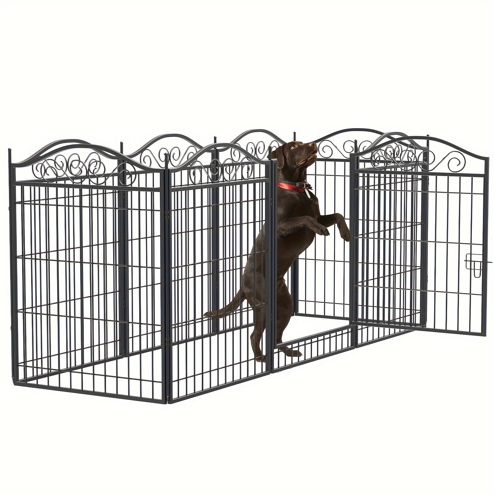 wisfor Heavy Duty Metal Dog Panel Pet Playpen – Durable and Foldable Fence for Dogs