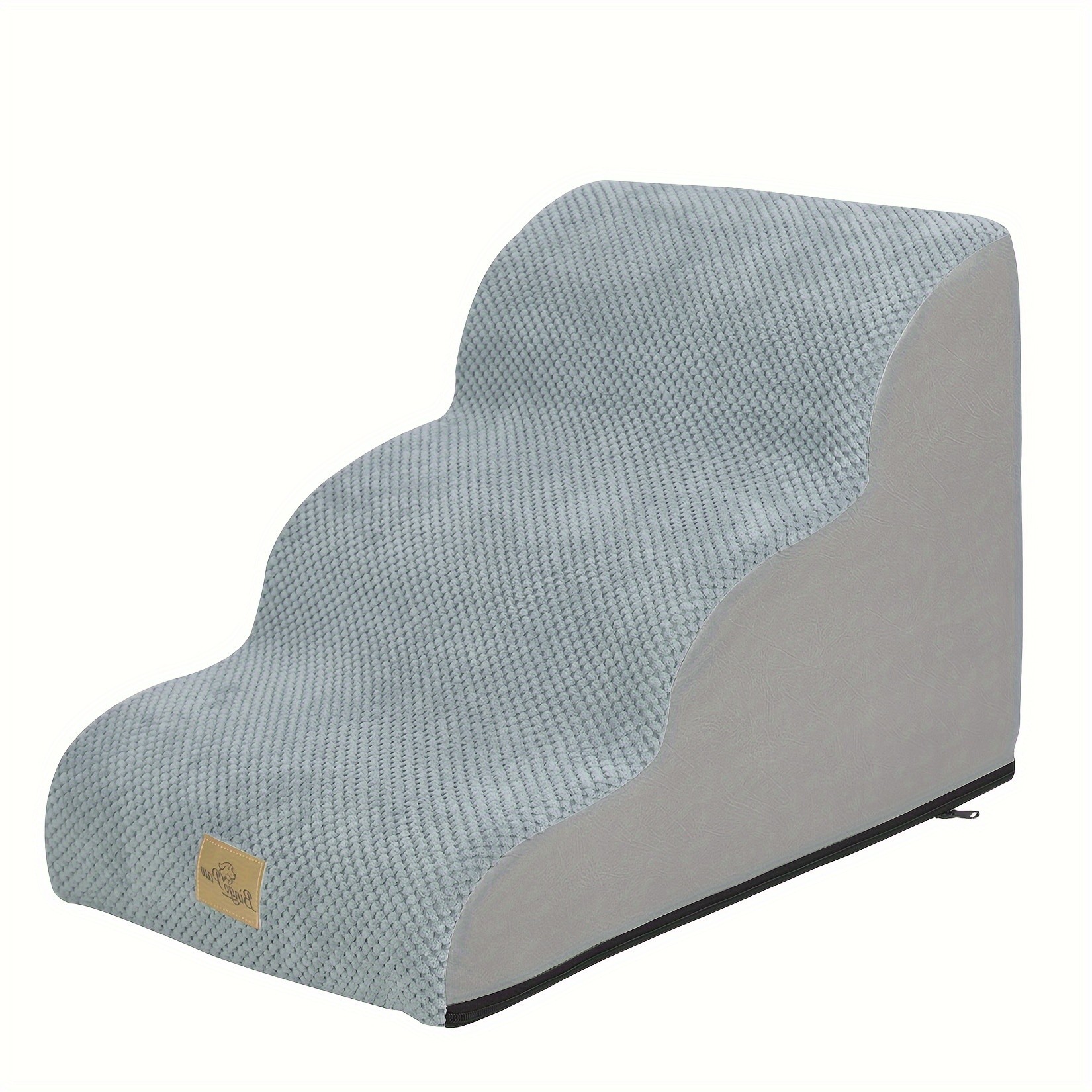 wisfor 30D High Density Foam Dog Stairs – Curved Ramp for Small Dogs & Cats