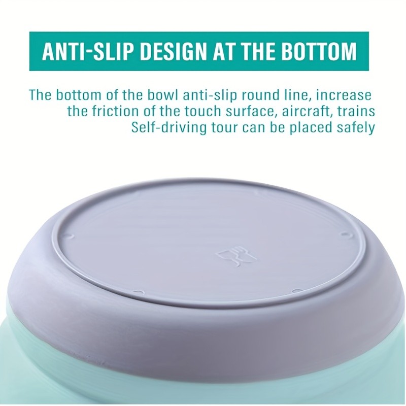 FARIDABIO Silicone Folding Bowls with Lid – Portable and Expandable Food Storage for Outdoor Adventures