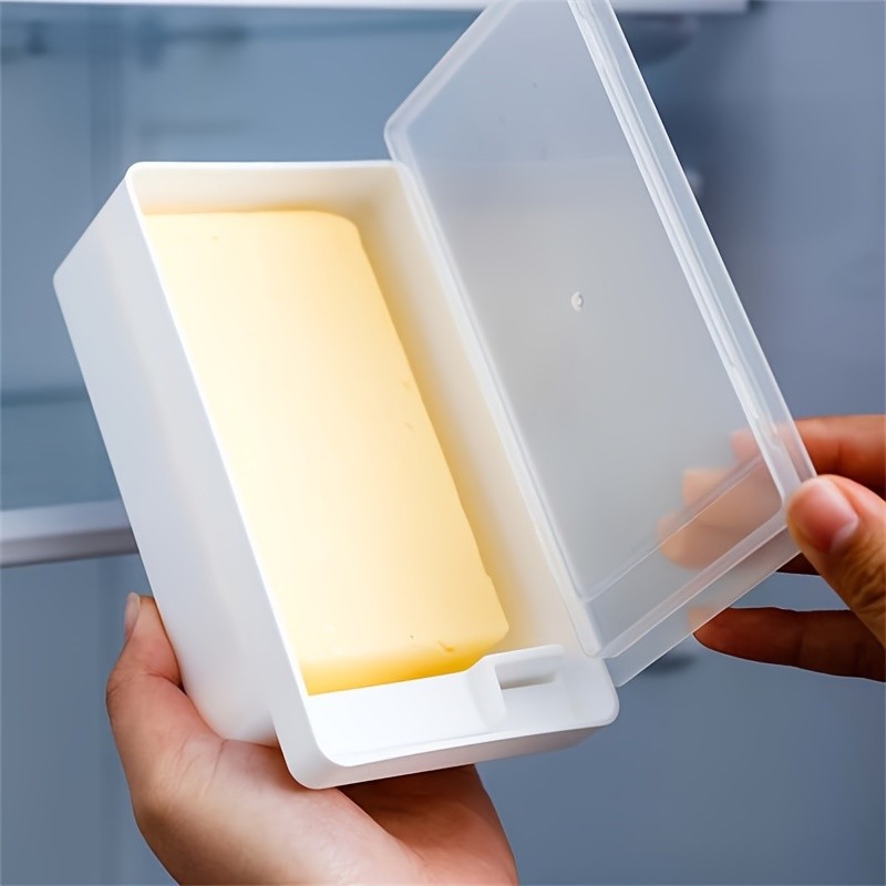 FARIDABIO Butter Crisper with Lid – Refrigerator Storage Box for Butter and Cheese