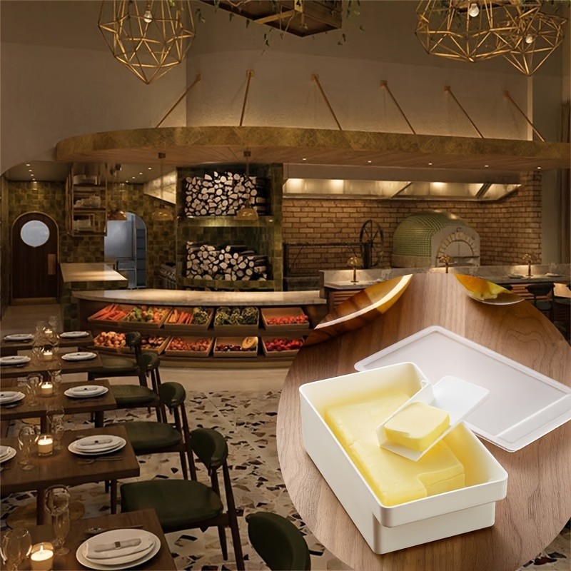 FARIDABIO Butter Crisper with Lid – Refrigerator Storage Box for Butter and Cheese