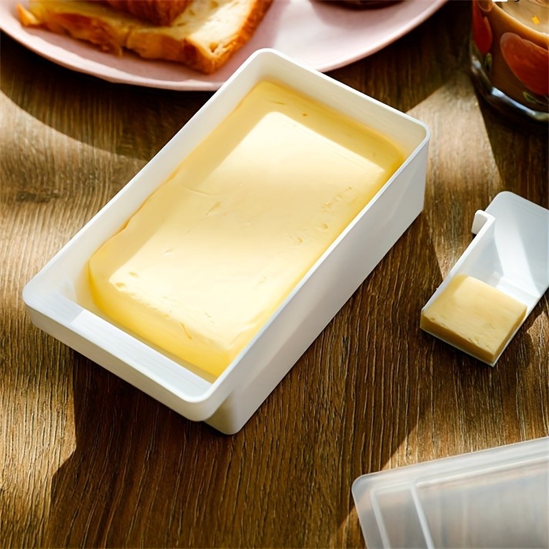 FARIDABIO Butter Crisper with Lid – Refrigerator Storage Box for Butter and Cheese