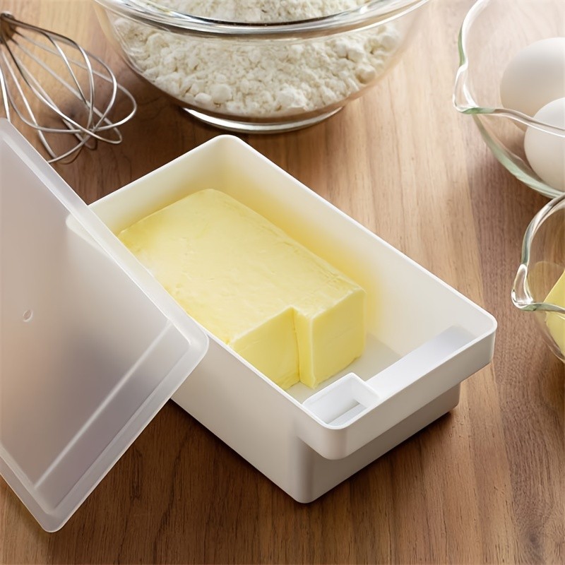 FARIDABIO Butter Crisper with Lid – Refrigerator Storage Box for Butter and Cheese