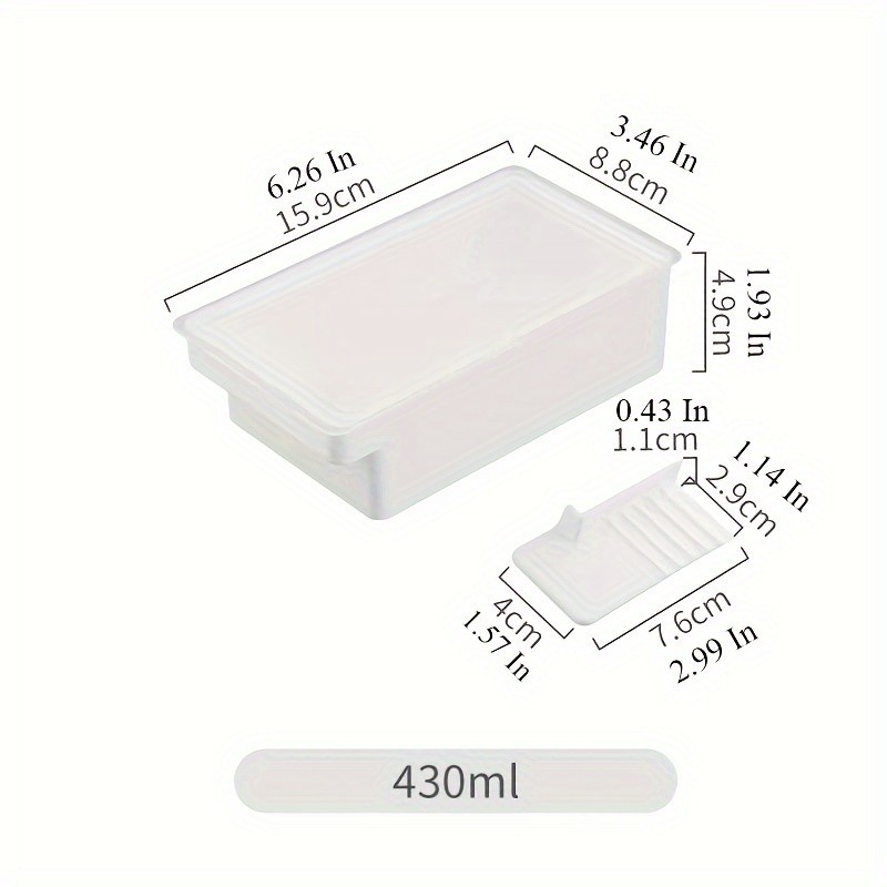 FARIDABIO Butter Crisper with Lid – Refrigerator Storage Box for Butter and Cheese