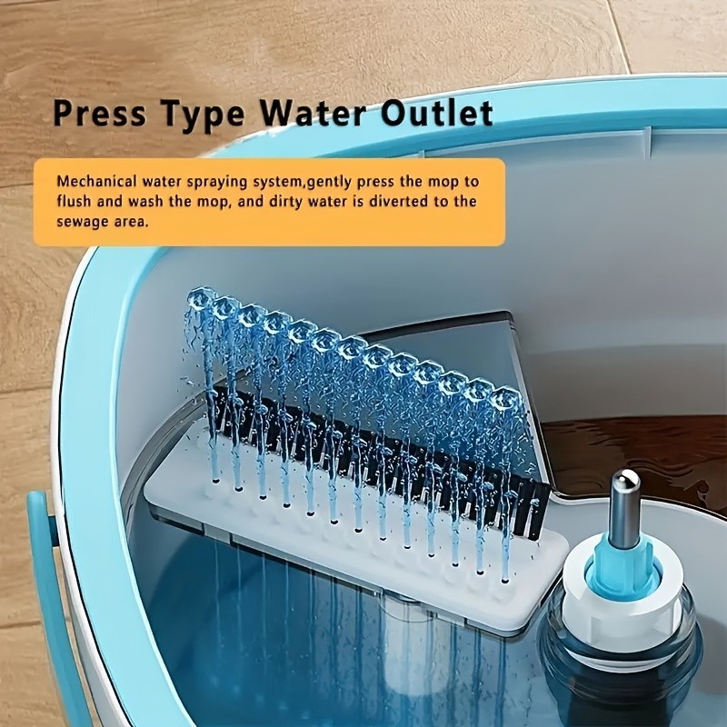 FARIDABIO 360-Degree Swivel Mop and Bucket Combo – Easy-to-Clean, Non-Electric Floor Cleaning Solution