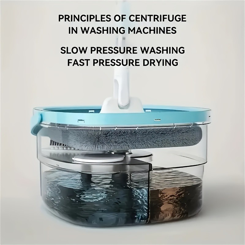 FARIDABIO 360-Degree Swivel Mop and Bucket Combo – Easy-to-Clean, Non-Electric Floor Cleaning Solution