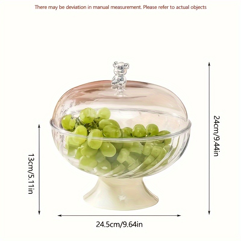 FARIDABIO Versatile Countertop Fruit Tray – Fruit Bowl with Lid and Drainage Holes