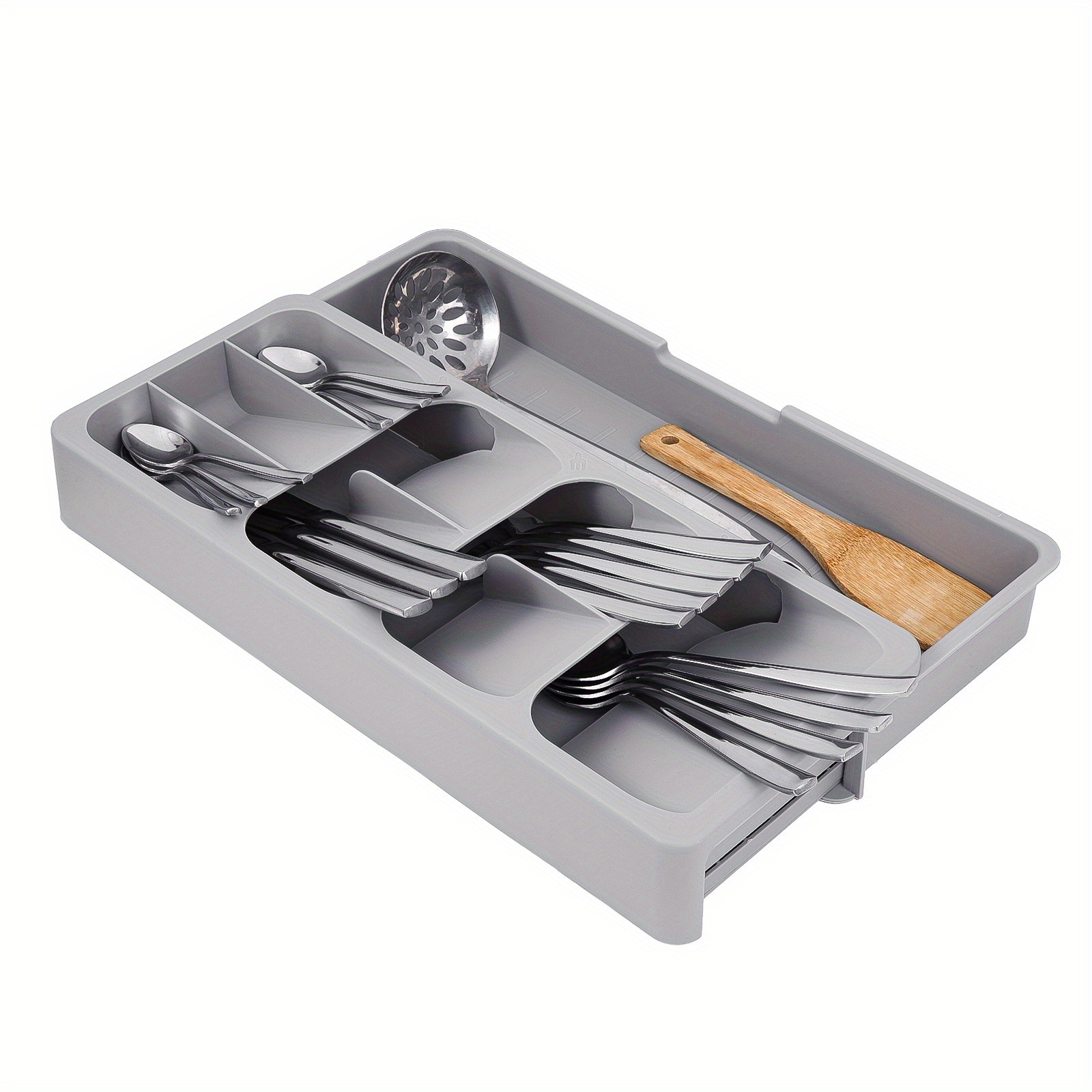 FARIDABIO Expandable Silverware Organizer Tray – Versatile Utensil Holder for Kitchen Drawers