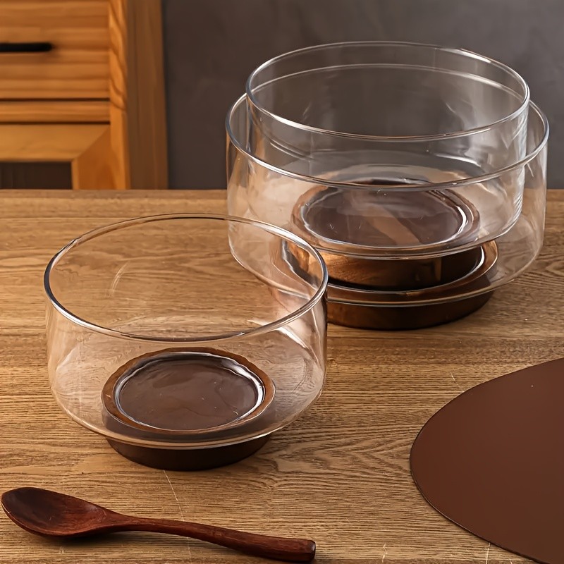 FARIDABIO Clear Glass Salad Bowl – Nordic Modern Dining Bowl for Home and Restaurant