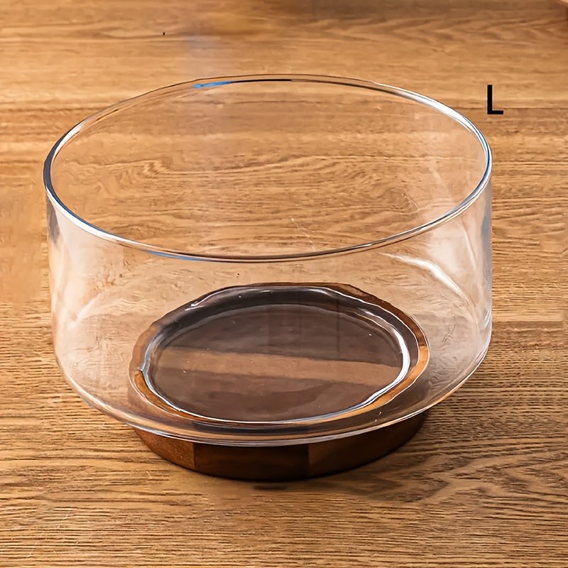 FARIDABIO Clear Glass Salad Bowl – Nordic Modern Dining Bowl for Home and Restaurant