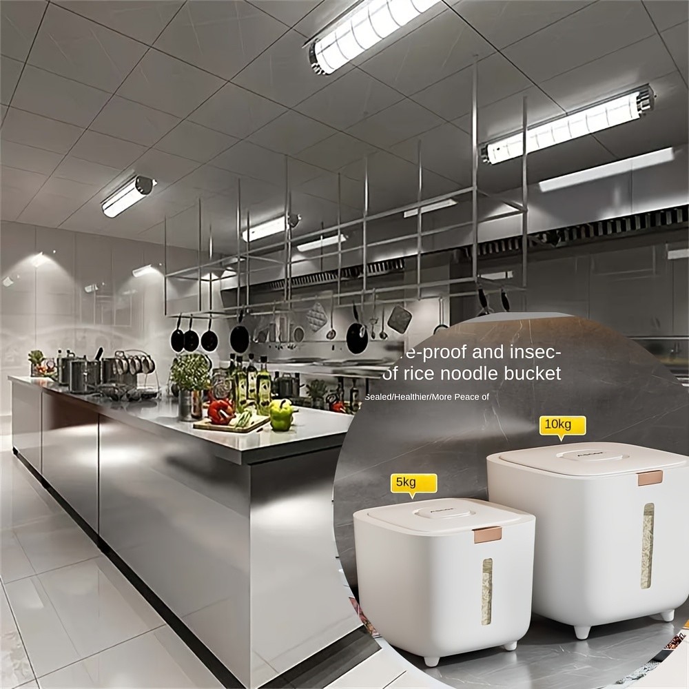 FARIDABIO 5kg Food Grade Plastic Rice Storage Bucket – Insect Proof and Moisture-Sealed Flour Container