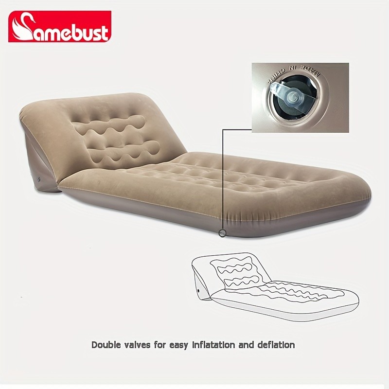 CAMEBUST Inflatable Flocking Sofa – Adjustable Single Foldable Airbed Mattress for Home and Outdoor Relaxation