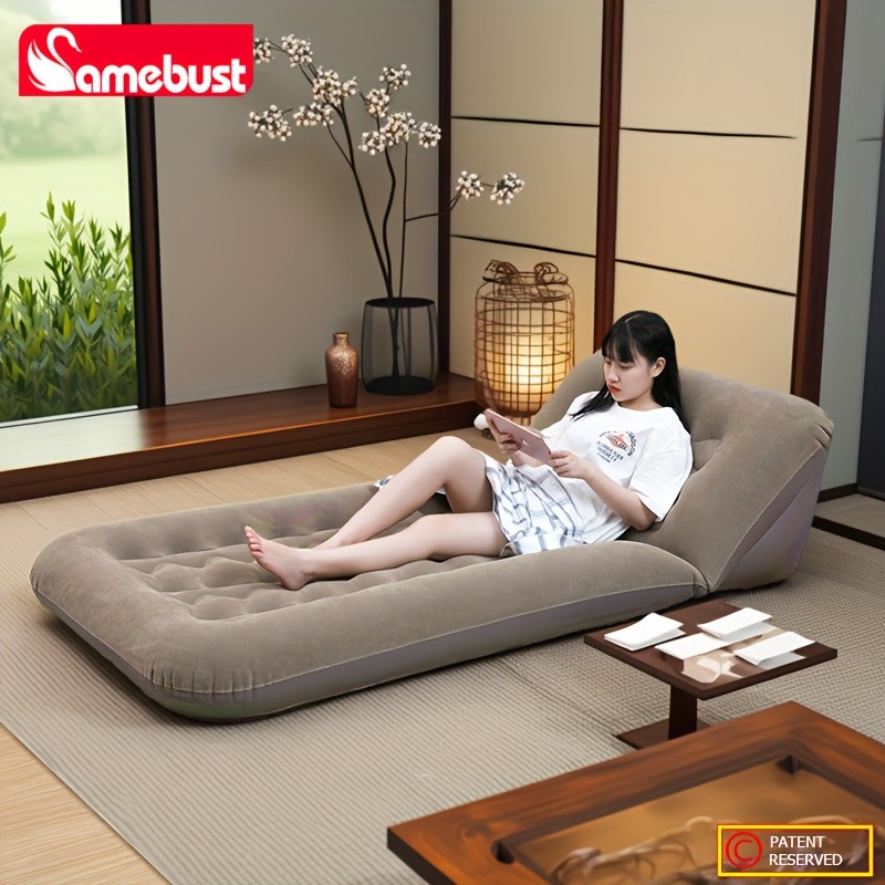 CAMEBUST Portable Inflatable Double Bed – Rectangular Travel Mattress with Adjustable Height