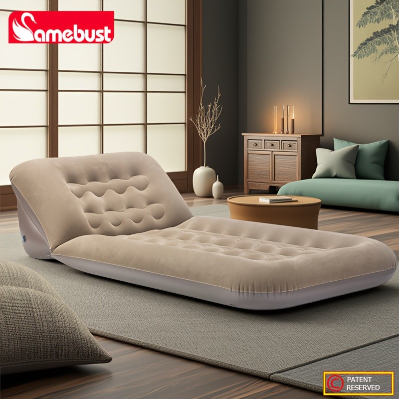 CAMEBUST Portable Inflatable Double Bed – Rectangular Travel Mattress with Adjustable Height