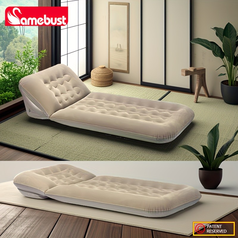 CAMEBUST Portable Inflatable Double Bed – Rectangular Travel Mattress with Adjustable Height