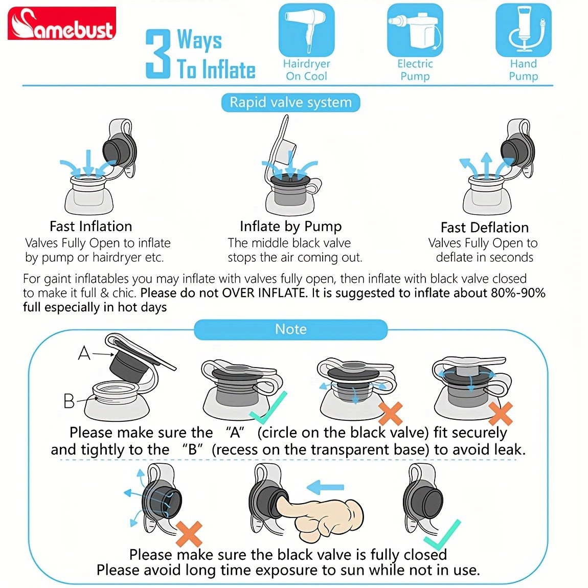 CAMEBUST Portable Inflatable Air Mattress – Car Rear Bed and Travel Bed