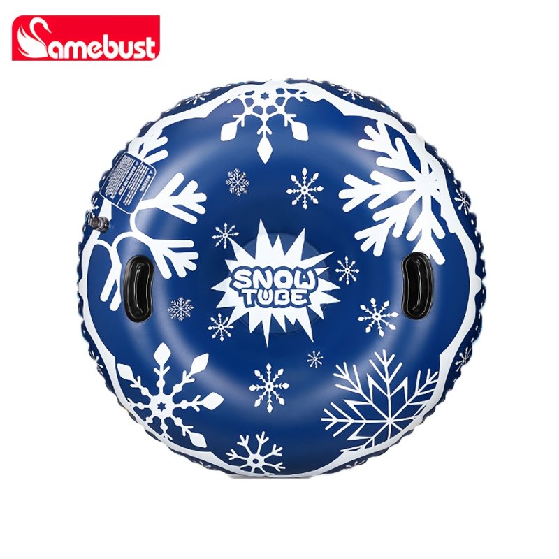 CAMEBUST 119.38cm Inflatable Snow Tube with Dual Handles – Heavy-Duty Snow Sled for Winter Fun