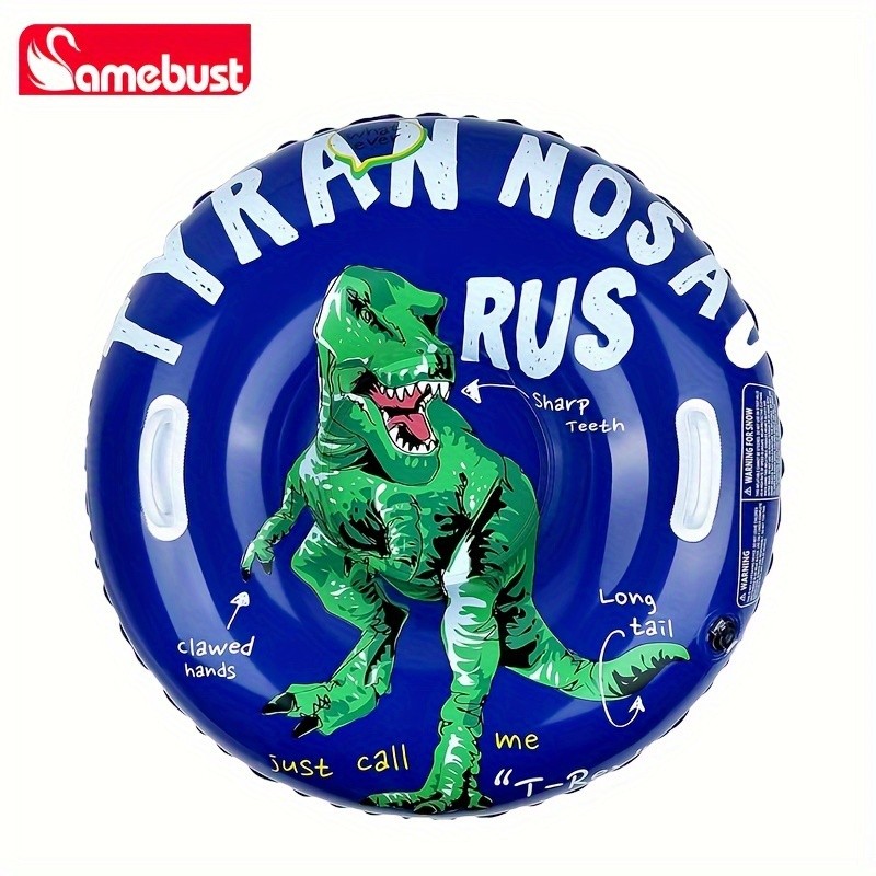 CAMEBUST Inflatable Snow Tube with 2 Handles – Skiing, Skating, and Winter Sledding Fun