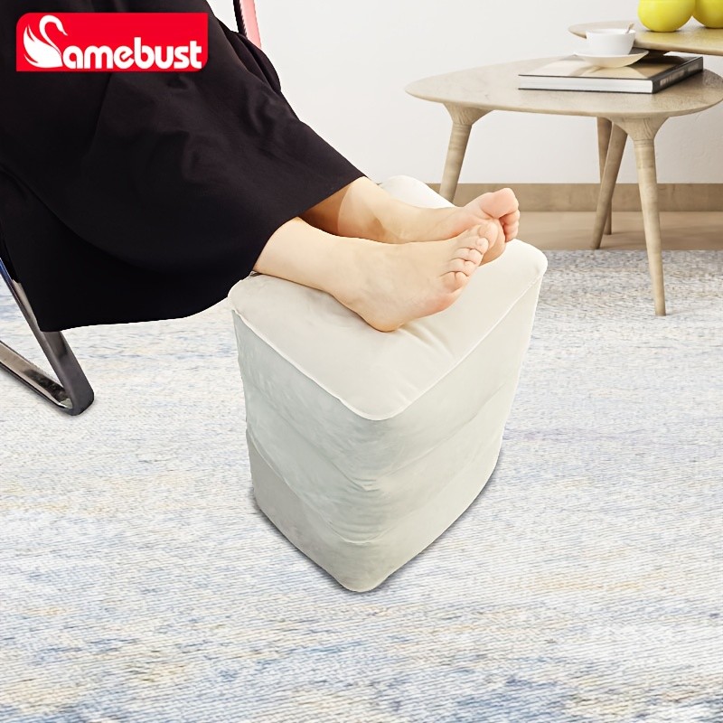 CAMEBUST Inflatable Foot Rest Cushion – Adjustable Travel Pillow for Cars, Trains, and Airplanes