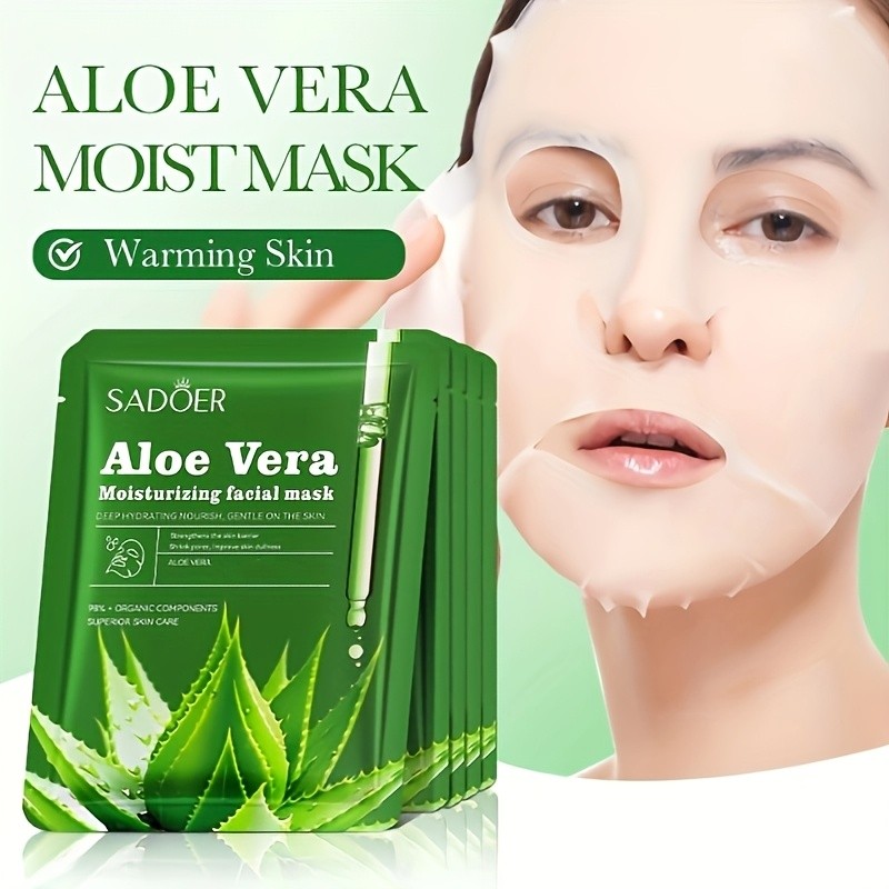 SADOER Unisex Aloe Vera Facial Masks