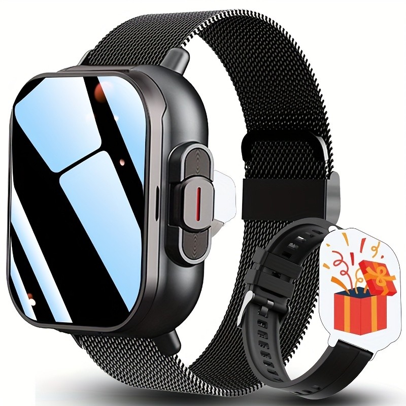 ERUN 2-in-1 Smart Watch with Earphones – Sports Fitness Tracker and Multifunctional Smartwatch with Silicone Strap