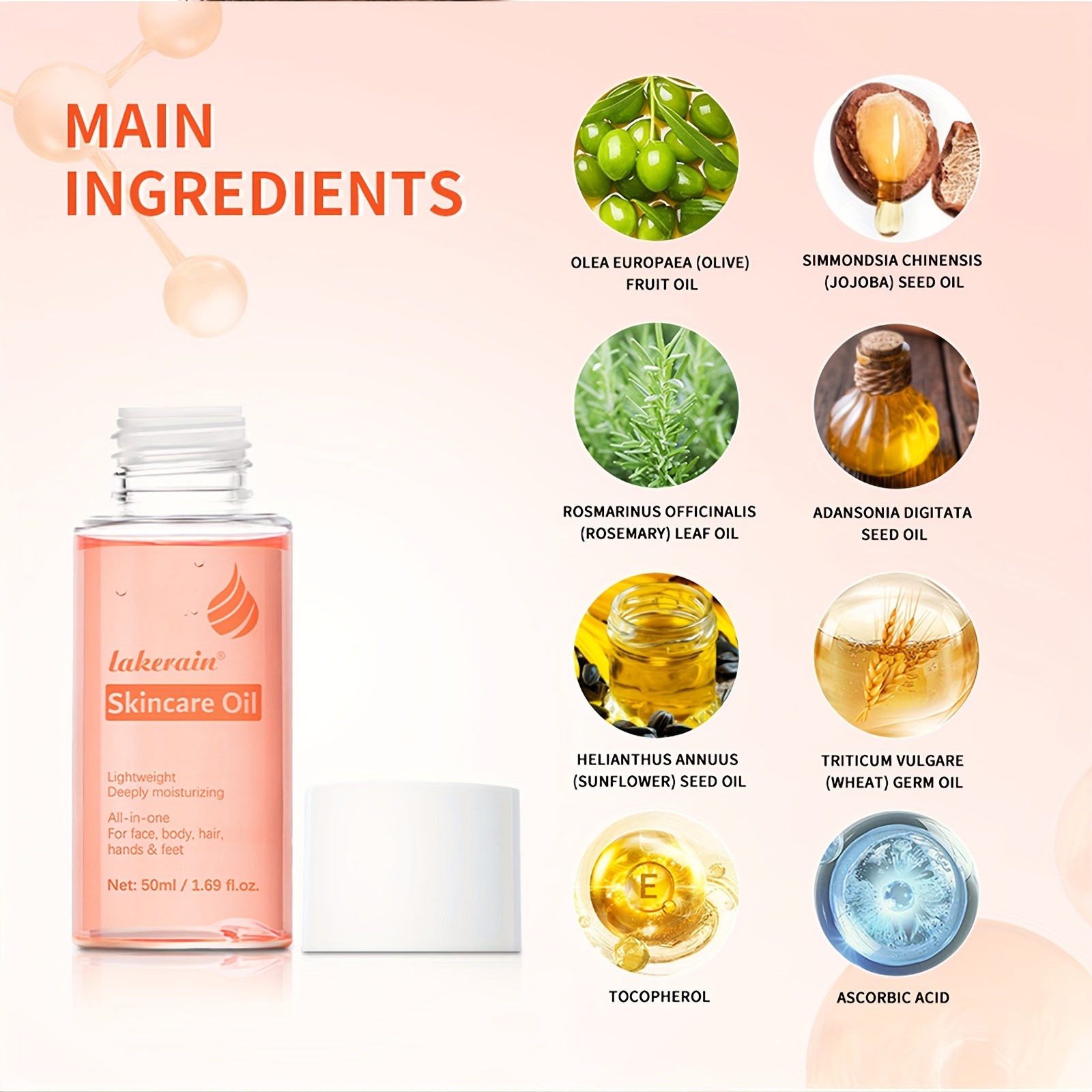 LakeRain Premium Skincare Oil with Vitamin E & A