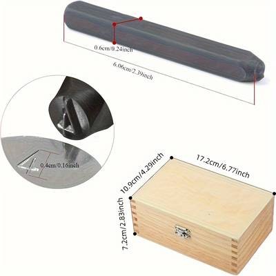 PMMJ 36pcs Steel Metal Stamping Tool Set – Durable Number and Letter Punch Set for Wood, Metal, and Leather Crafting Description